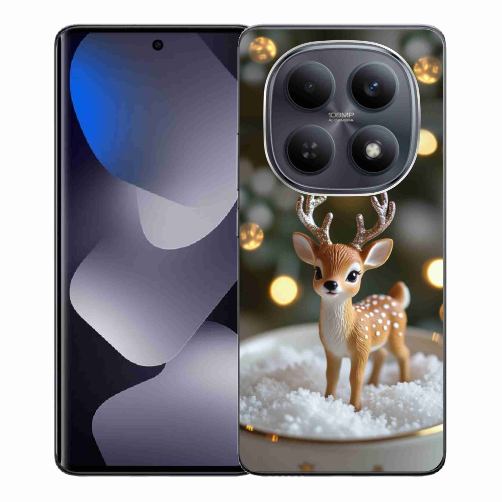 Gelový kryt mmCase na Xiaomi Redmi Note 15 4G - roztomilý vánoční jelen