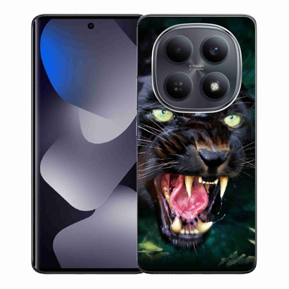 Gelový kryt mmCase na Xiaomi Redmi Note 15 4G - rozzuřený černý panter
