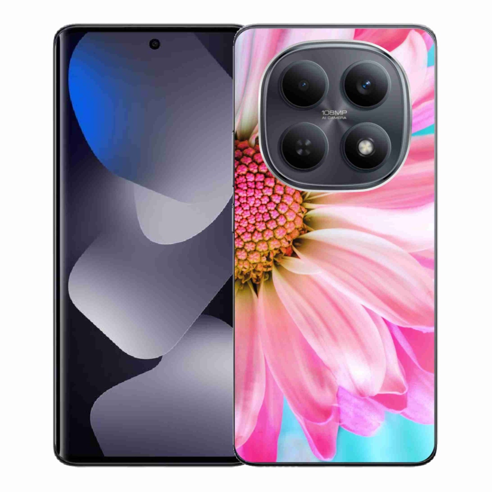 Gelový kryt mmCase na Xiaomi Redmi Note 15 4G - růžová květina