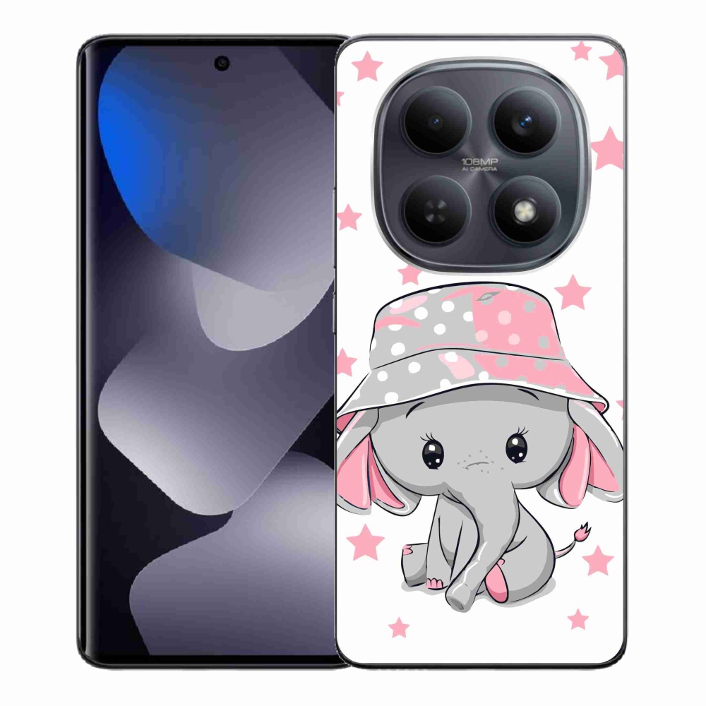 Gelový kryt mmCase na Xiaomi Redmi Note 15 4G - růžový slon