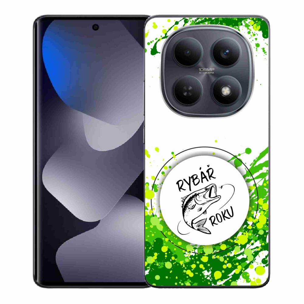 Gelový kryt mmCase na Xiaomi Redmi Note 15 4G - rybář roku bílé pozadí
