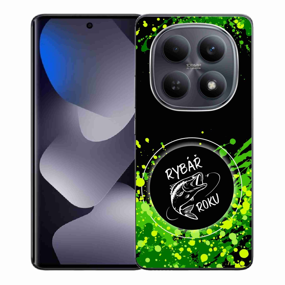 Gelový kryt mmCase na Xiaomi Redmi Note 15 4G - rybář roku černé pozadí