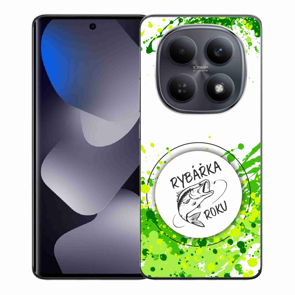 Gelový kryt mmCase na Xiaomi Redmi Note 15 4G - rybářka roku bílé pozadí