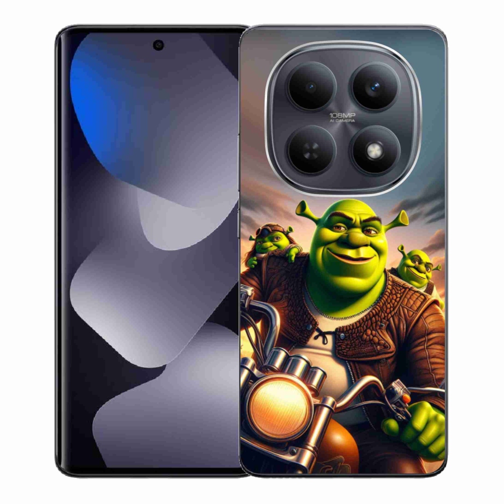 Gelový kryt mmCase na Xiaomi Redmi Note 15 4G - shrek na motorce