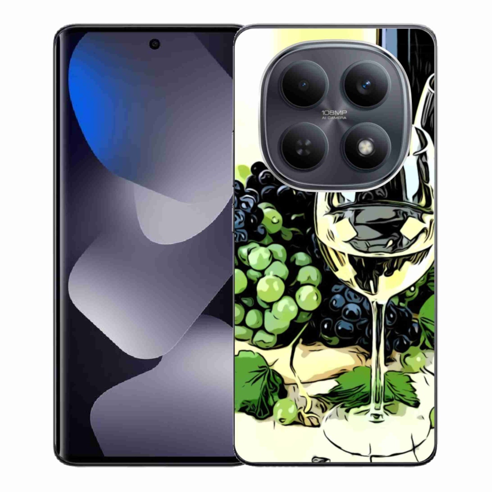 Gelový kryt mmCase na Xiaomi Redmi Note 15 4G - sklenka vína