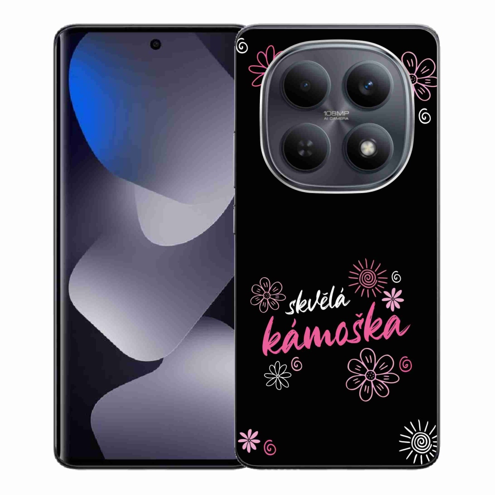 Gelový kryt mmCase na Xiaomi Redmi Note 15 4G - skvělá kámoška černé pozadí