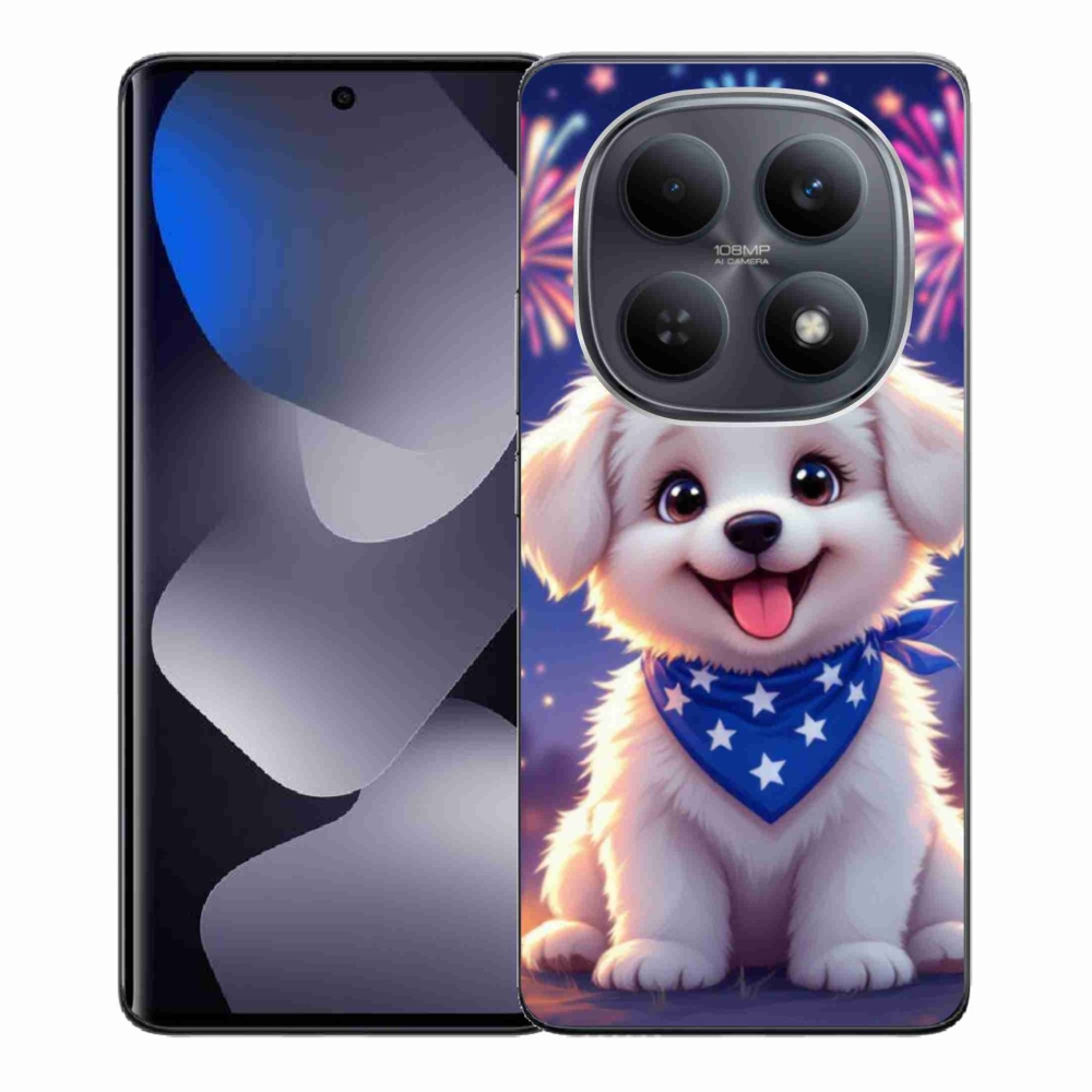 Gelový kryt mmCase na Xiaomi Redmi Note 15 4G - slavnostní štěně