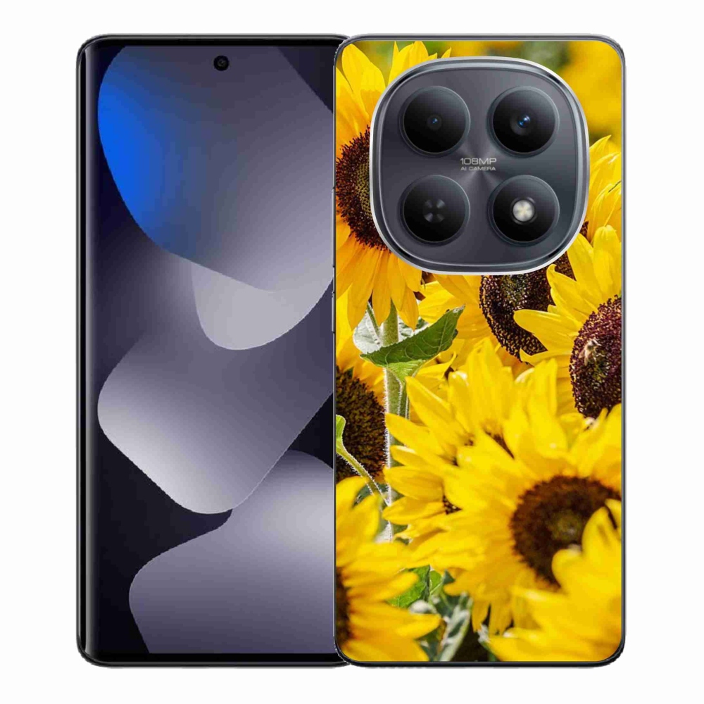Gelový kryt mmCase na Xiaomi Redmi Note 15 4G - slunečnice