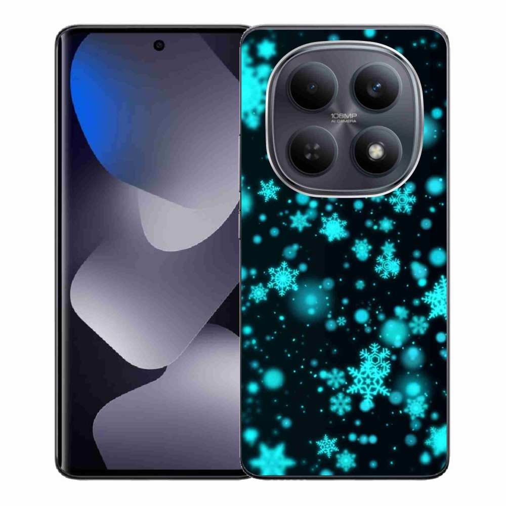 Gelový kryt mmCase na Xiaomi Redmi Note 15 4G - sněhové vločky 1
