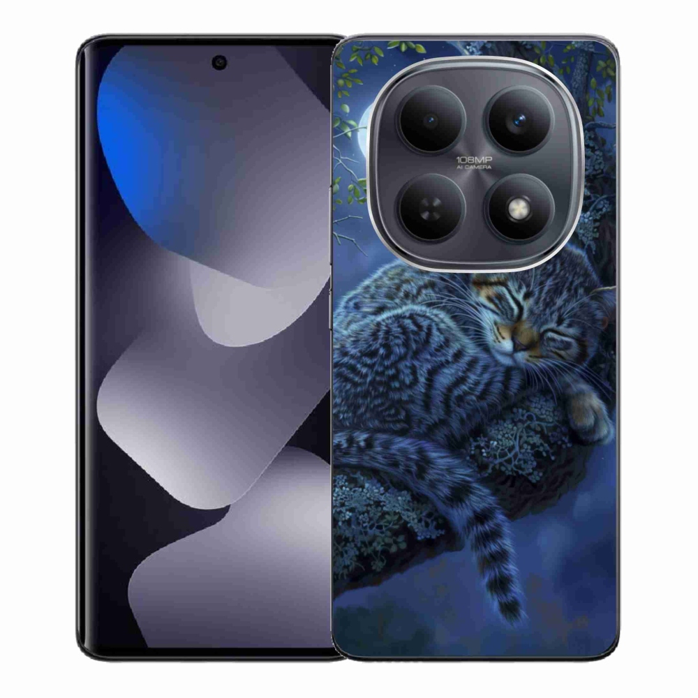Gelový kryt mmCase na Xiaomi Redmi Note 15 4G - spící kočka