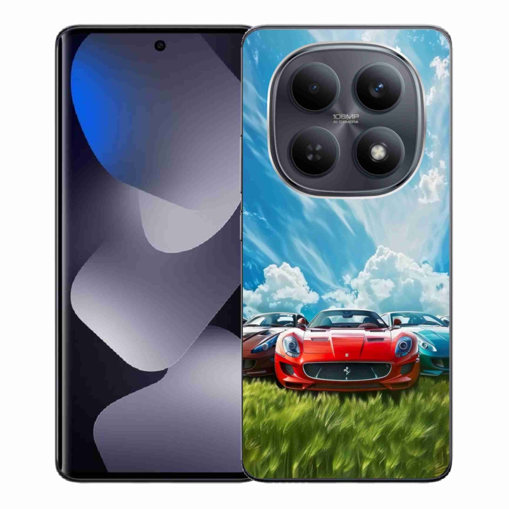 Gelový kryt mmCase na Xiaomi Redmi Note 15 4G - sportovní vozy