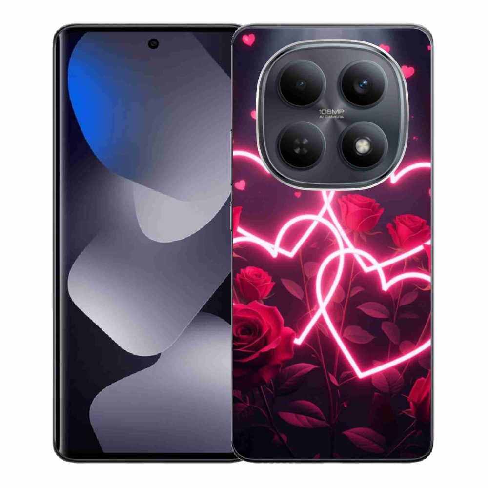 Gelový kryt mmCase na Xiaomi Redmi Note 15 4G - srdce lásky