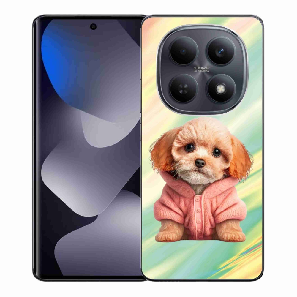 Gelový kryt mmCase na Xiaomi Redmi Note 15 4G - štěně ve svetru