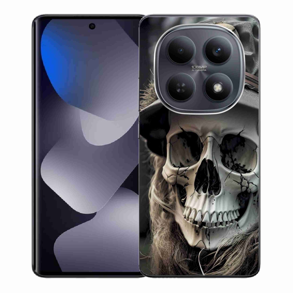 Gelový kryt mmCase na Xiaomi Redmi Note 15 4G - temná lebka