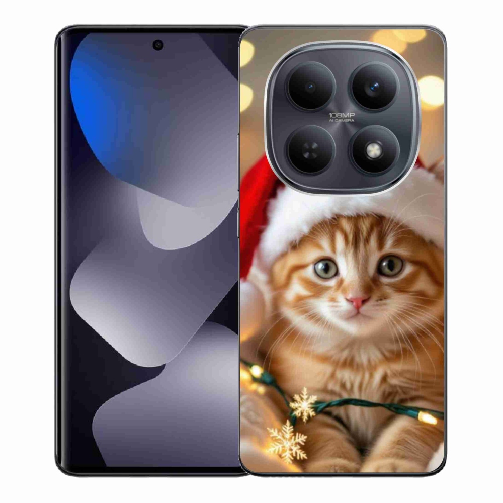 Gelový kryt mmCase na Xiaomi Redmi Note 15 4G - vánoční kotě