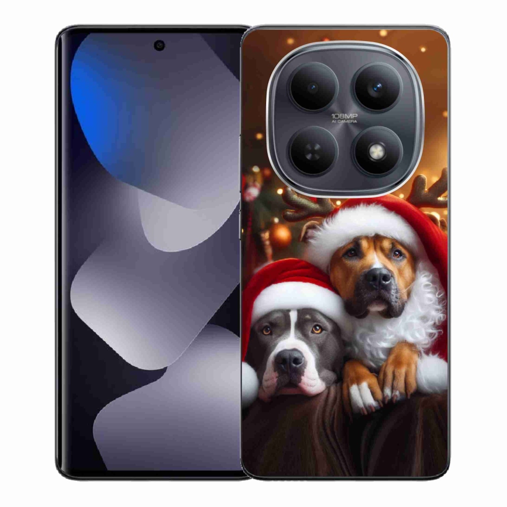 Gelový kryt mmCase na Xiaomi Redmi Note 15 4G - vánoční psi