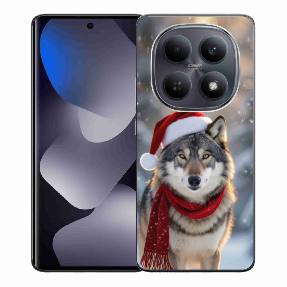 Gelový kryt mmCase na Xiaomi Redmi Note 15 4G - vánoční vlk