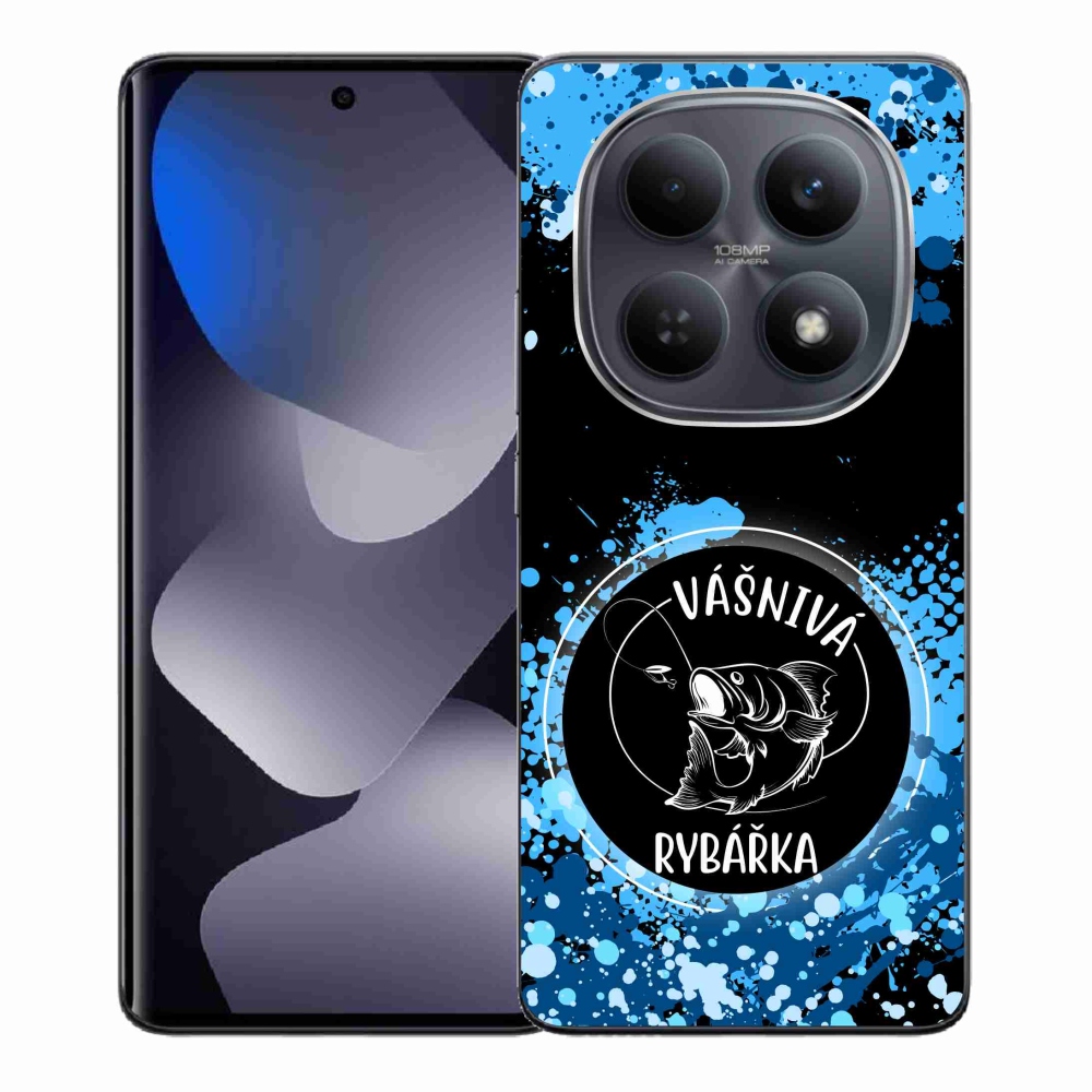 Gelový kryt mmCase na Xiaomi Redmi Note 15 4G - vášnivá rybářka černé pozadí