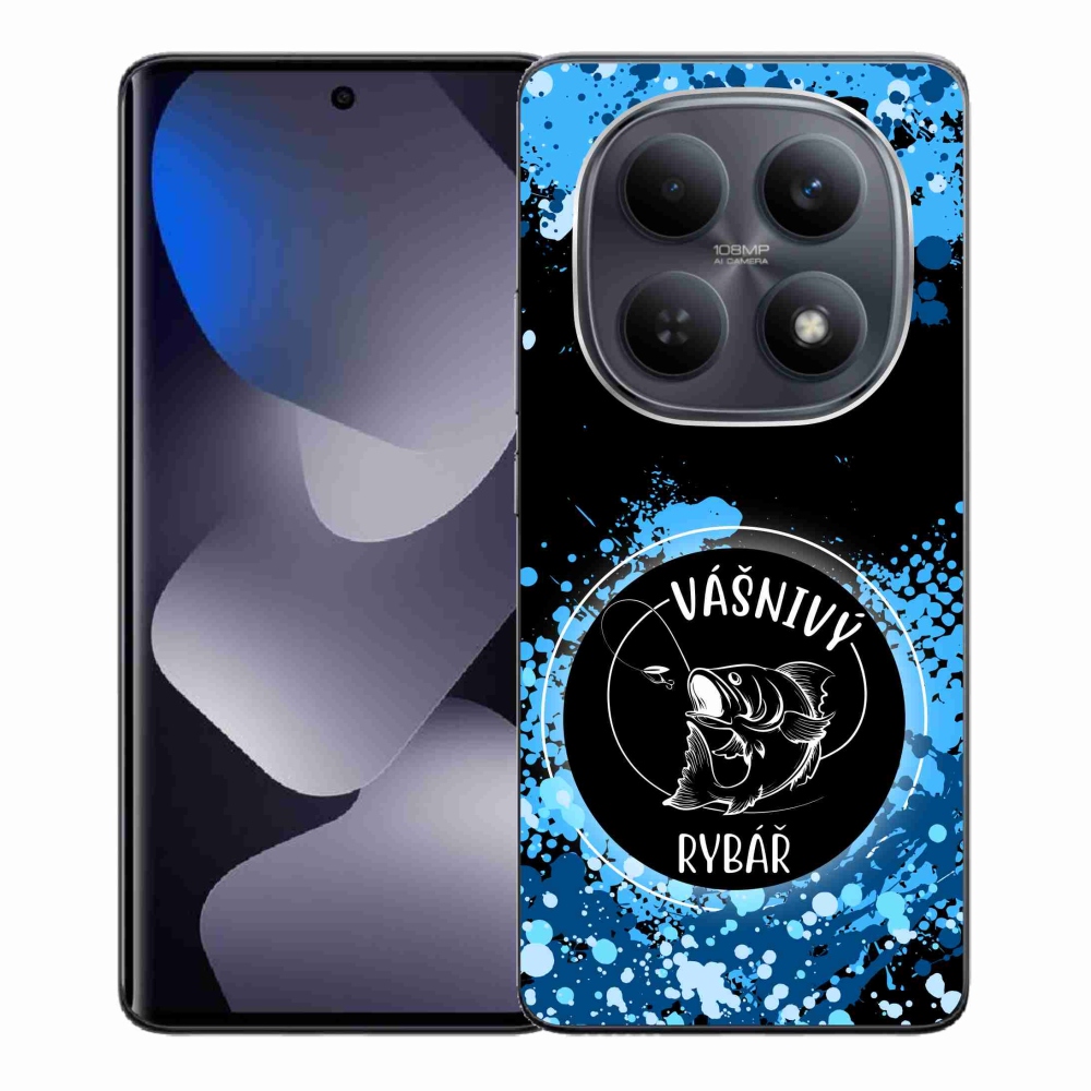 Gelový kryt mmCase na Xiaomi Redmi Note 15 4G - vášnivý rybář černé pozadí