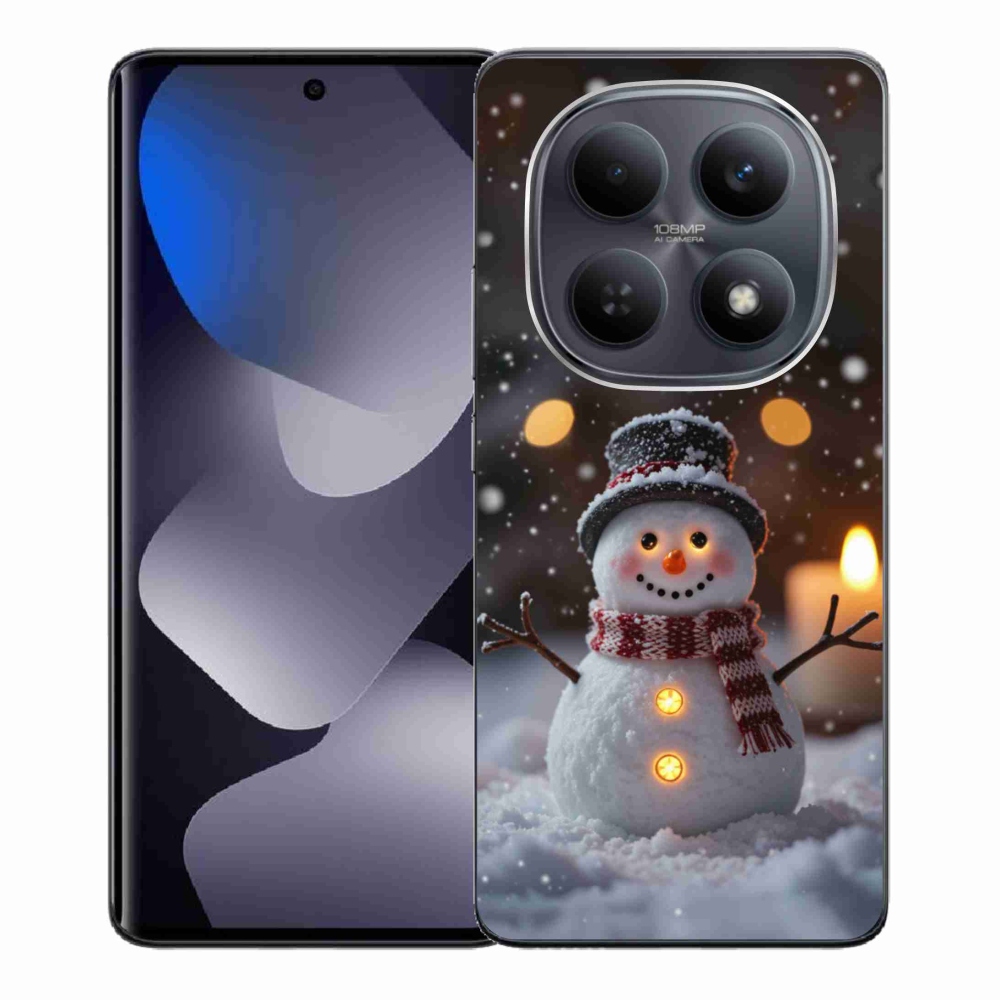 Gelový kryt mmCase na Xiaomi Redmi Note 15 4G - veselý sněhulák