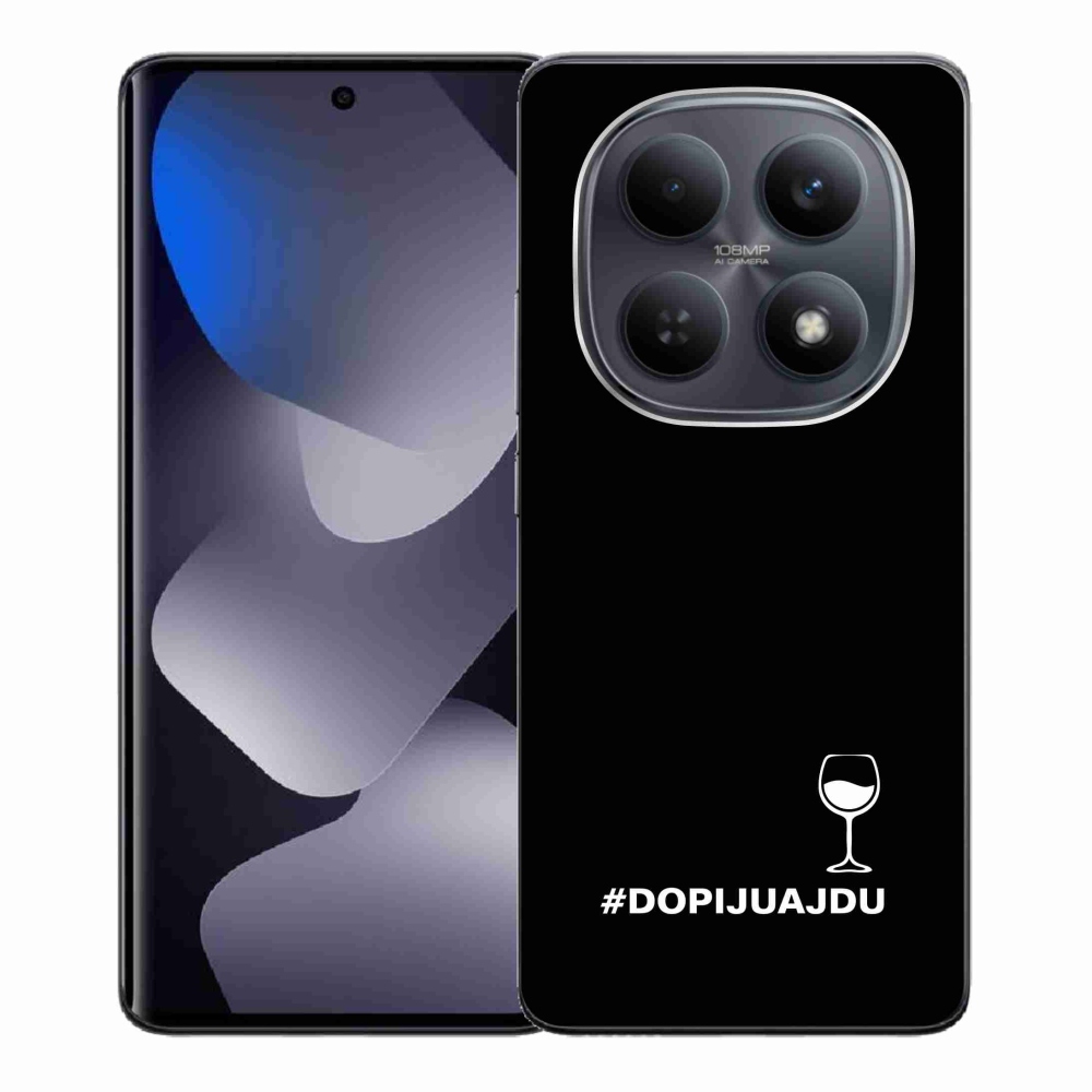 Gelový kryt mmCase na Xiaomi Redmi Note 15 4G - vinný motiv černé pozadí
