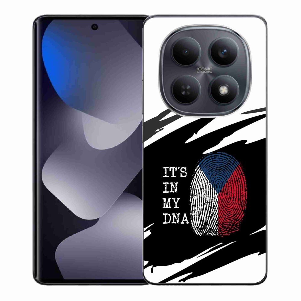 Gelový kryt mmCase na Xiaomi Redmi Note 15 4G - vlajka otisk prstu černobílé pozadí
