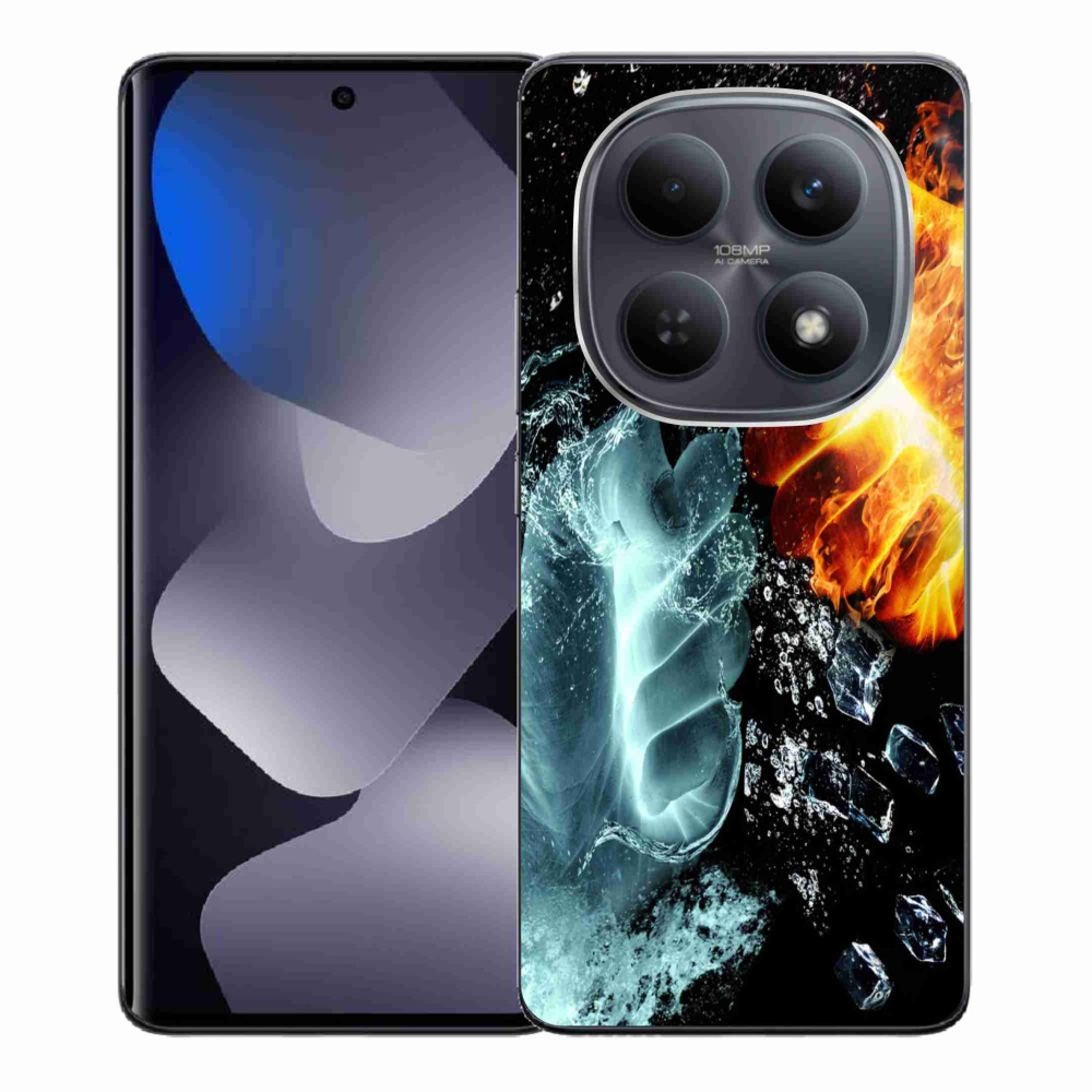 Gelový kryt mmCase na Xiaomi Redmi Note 15 4G - voda a oheň