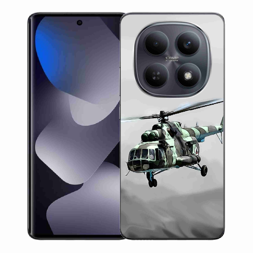 Gelový kryt mmCase na Xiaomi Redmi Note 15 4G - vojenský vrtulník