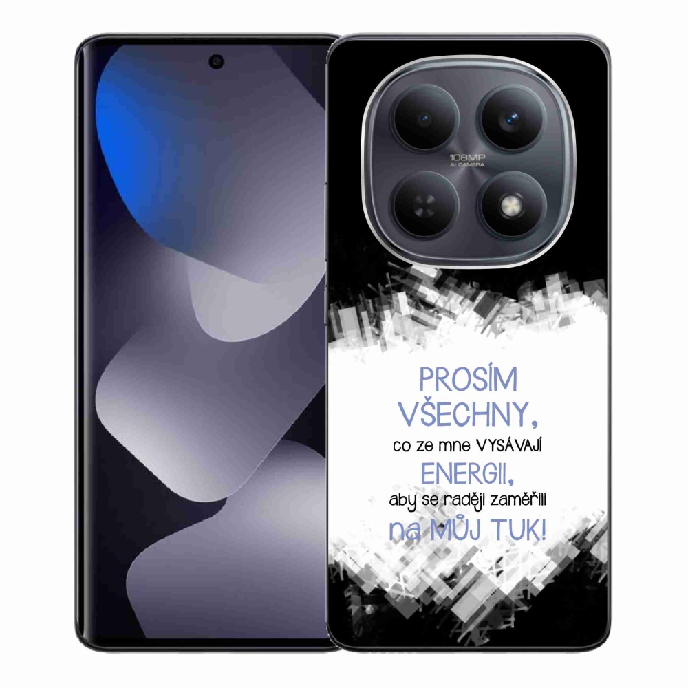 Gelový kryt mmCase na Xiaomi Redmi Note 15 4G - vtipný text 1 modrý
