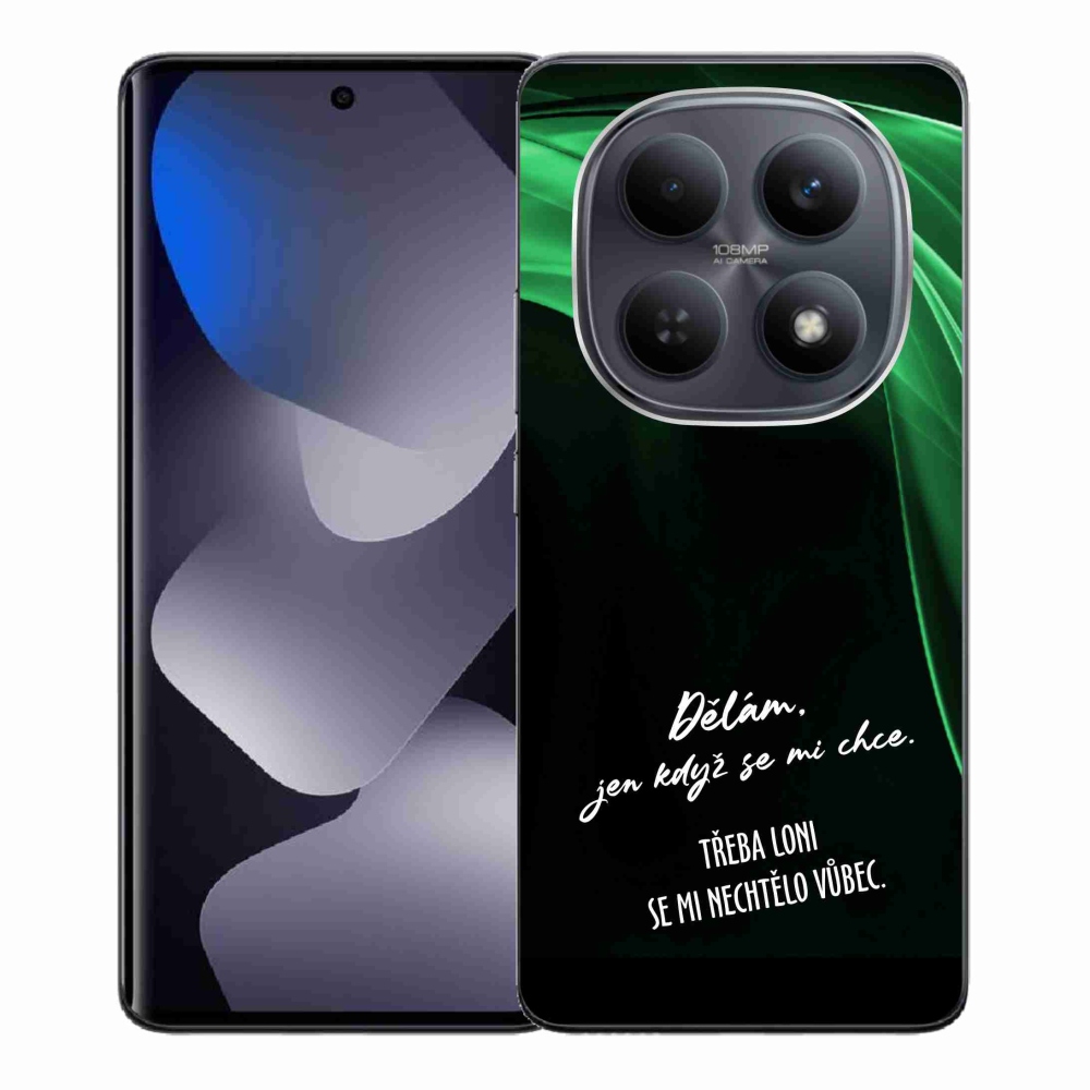 Gelový kryt mmCase na Xiaomi Redmi Note 15 4G - vtipný text 12 černé pozadí