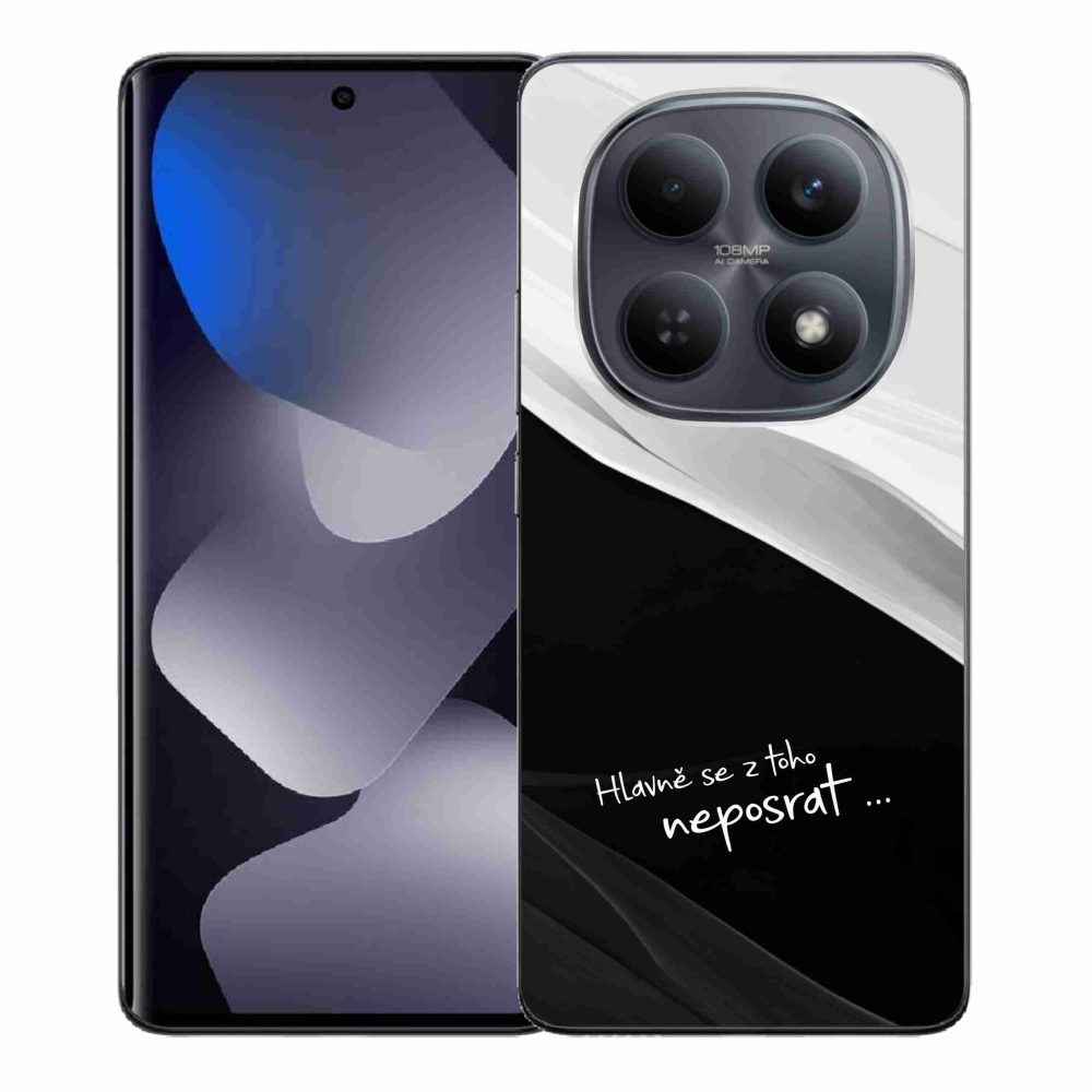 Gelový kryt mmCase na Xiaomi Redmi Note 15 4G - vtipný text 13 černobílé pozadí