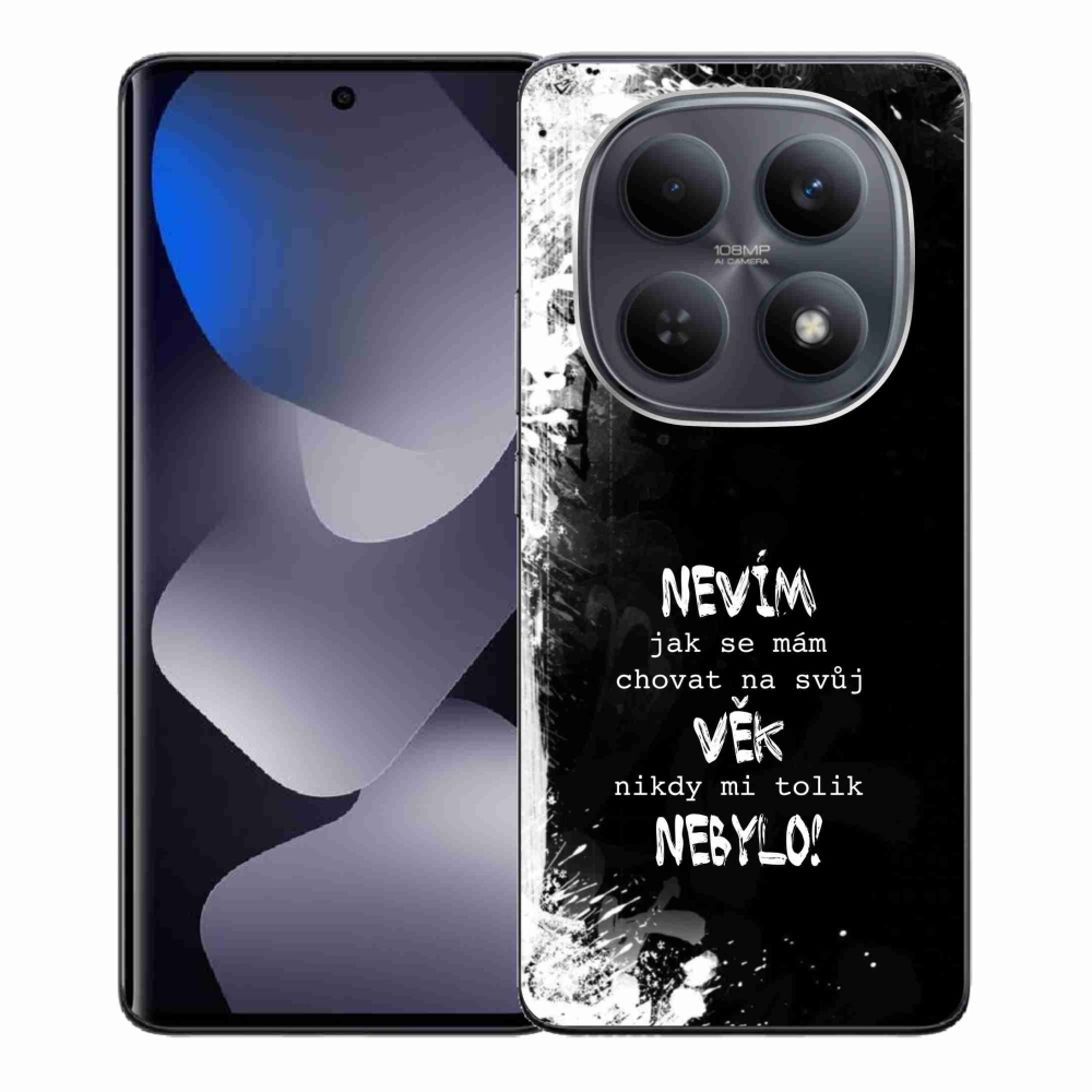 Gelový kryt mmCase na Xiaomi Redmi Note 15 4G - vtipný text 14 černé pozadí