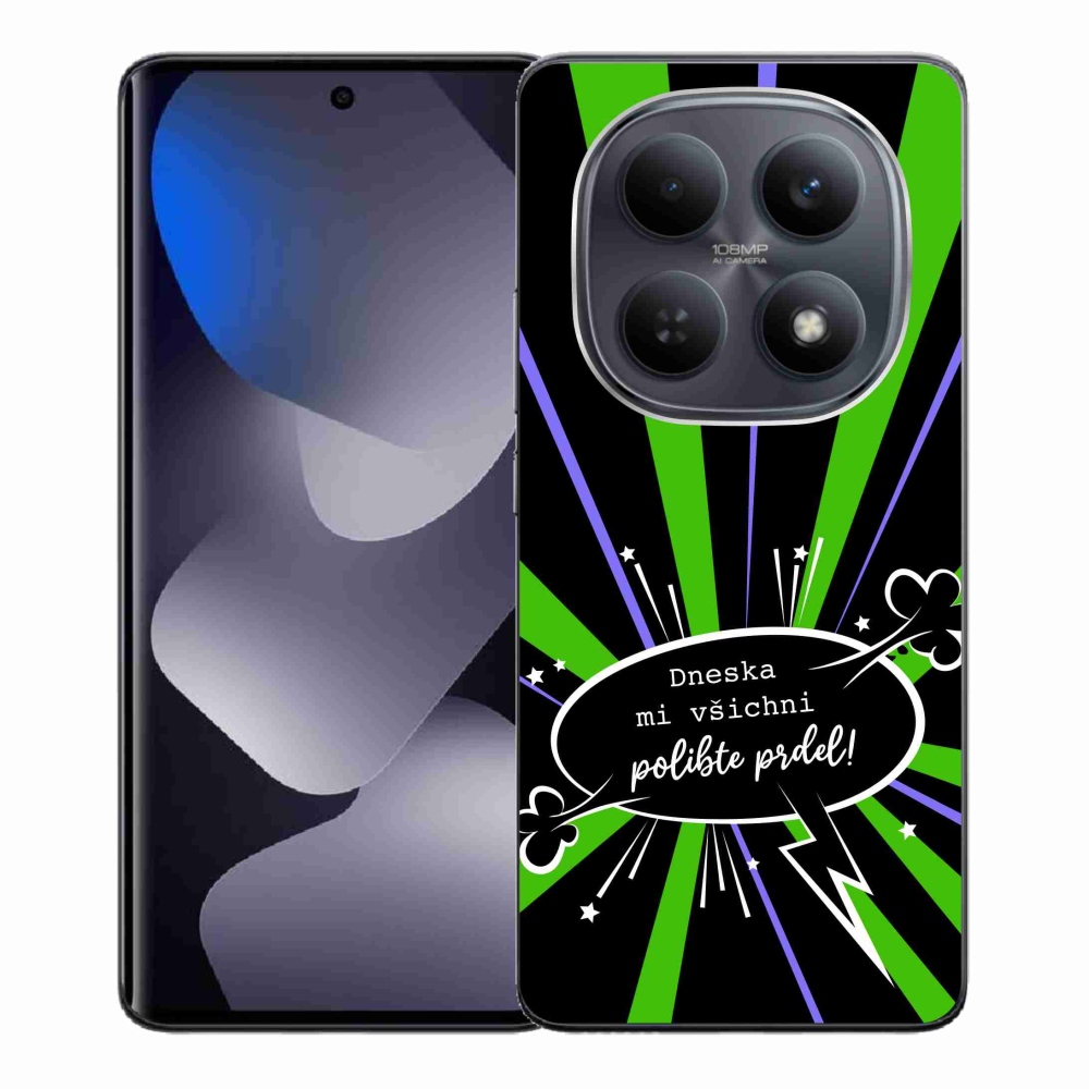 Gelový kryt mmCase na Xiaomi Redmi Note 15 4G - vtipný text 15 černé pozadí