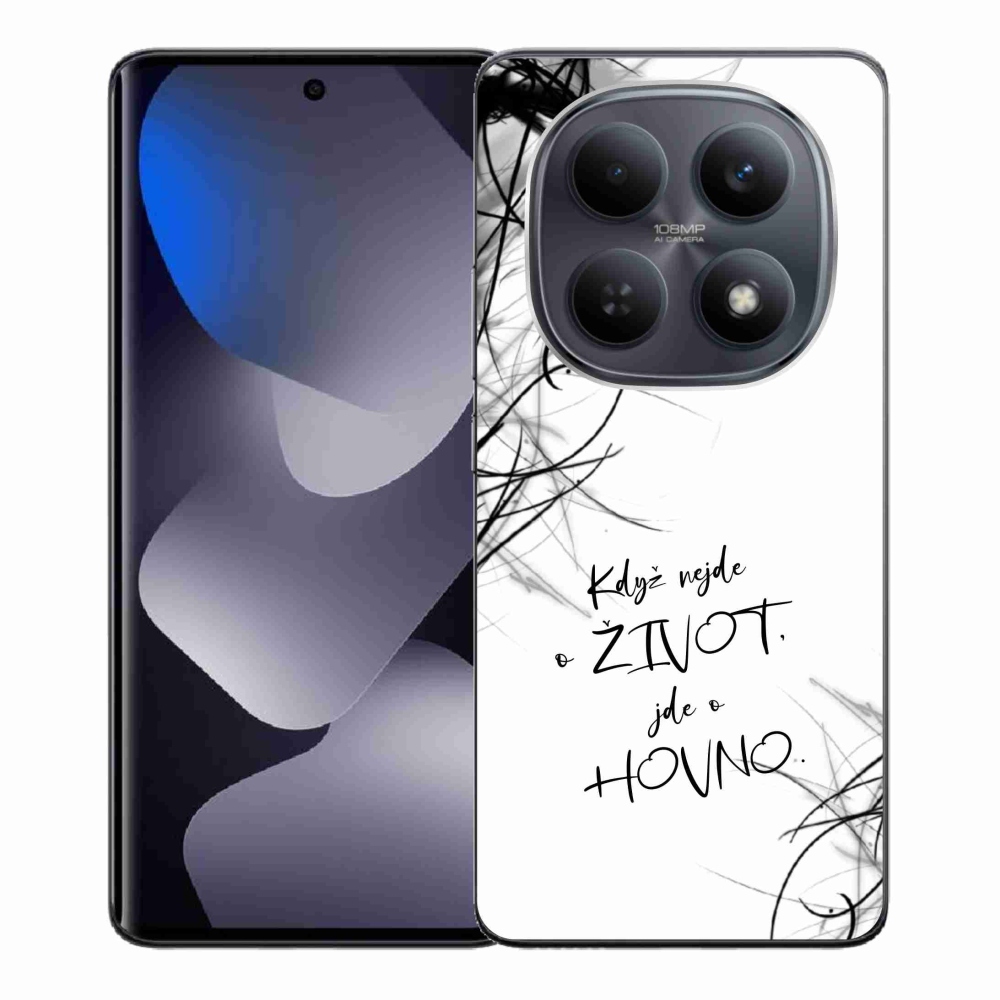 Gelový kryt mmCase na Xiaomi Redmi Note 15 4G - vtipný text 16 bílé pozadí