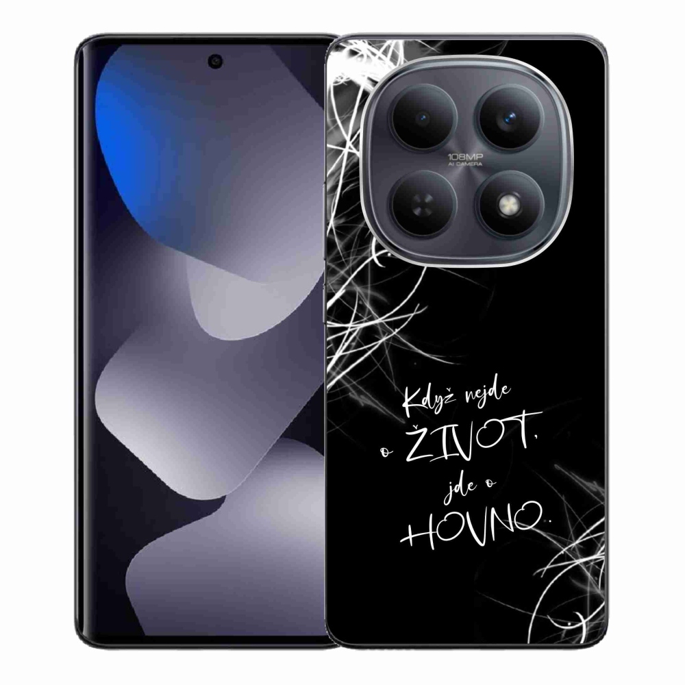 Gelový kryt mmCase na Xiaomi Redmi Note 15 4G - vtipný text 16 černé pozadí