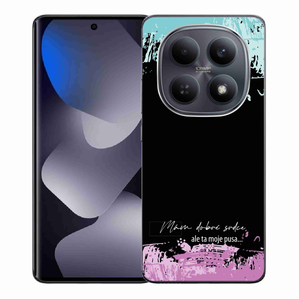 Gelový kryt mmCase na Xiaomi Redmi Note 15 4G - vtipný text 3 černé pozadí