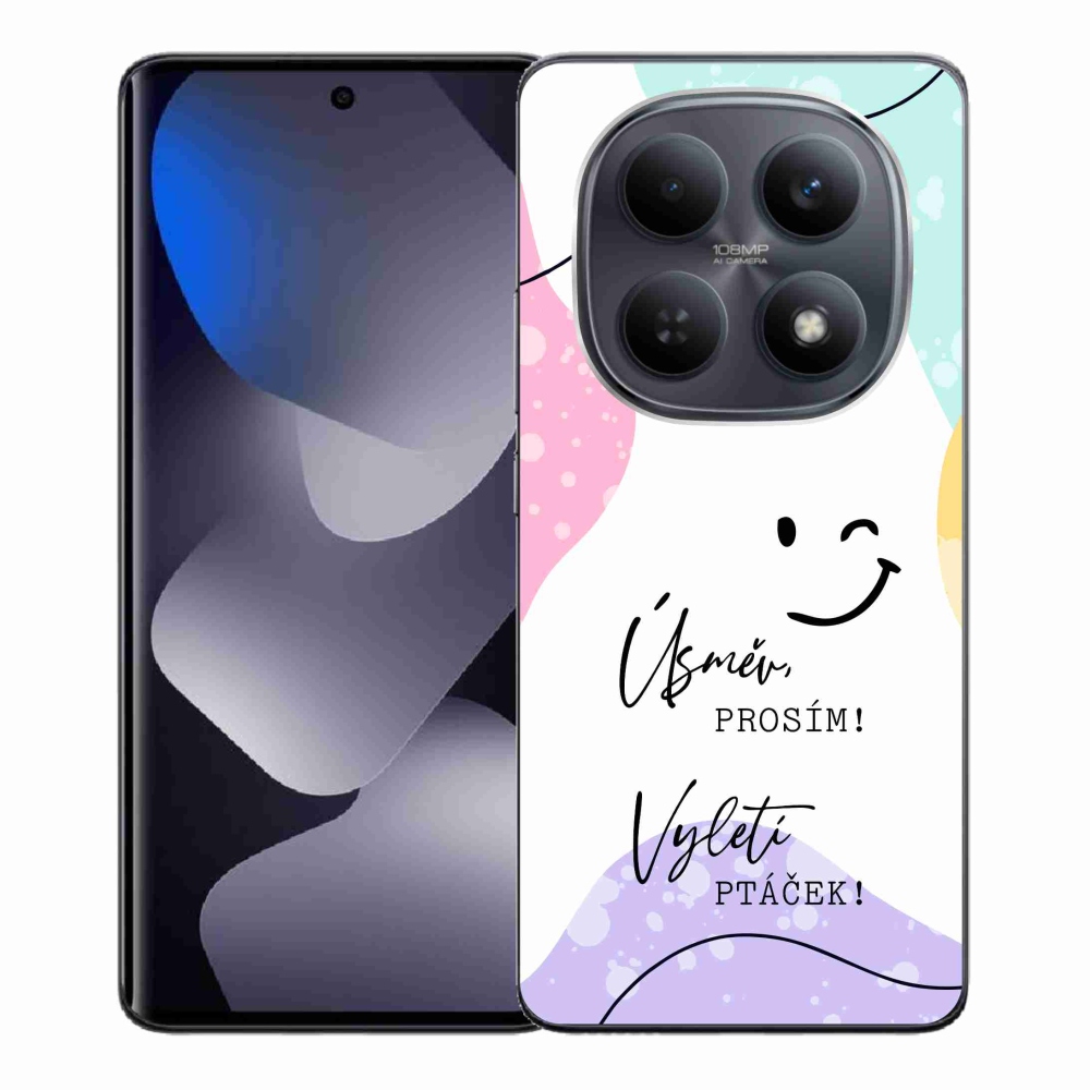 Gelový kryt mmCase na Xiaomi Redmi Note 15 4G - vtipný text 4 bílé pozadí