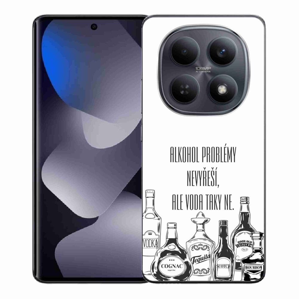 Gelový kryt mmCase na Xiaomi Redmi Note 15 4G - vtipný text bílé pozadí