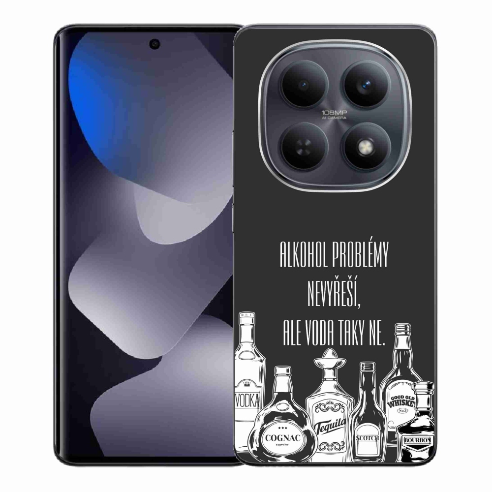 Gelový kryt mmCase na Xiaomi Redmi Note 15 4G - vtipný text černé pozadí