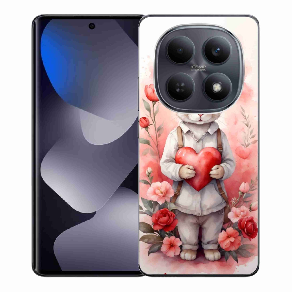Gelový kryt mmCase na Xiaomi Redmi Note 15 4G - zajíc se srdíčkem