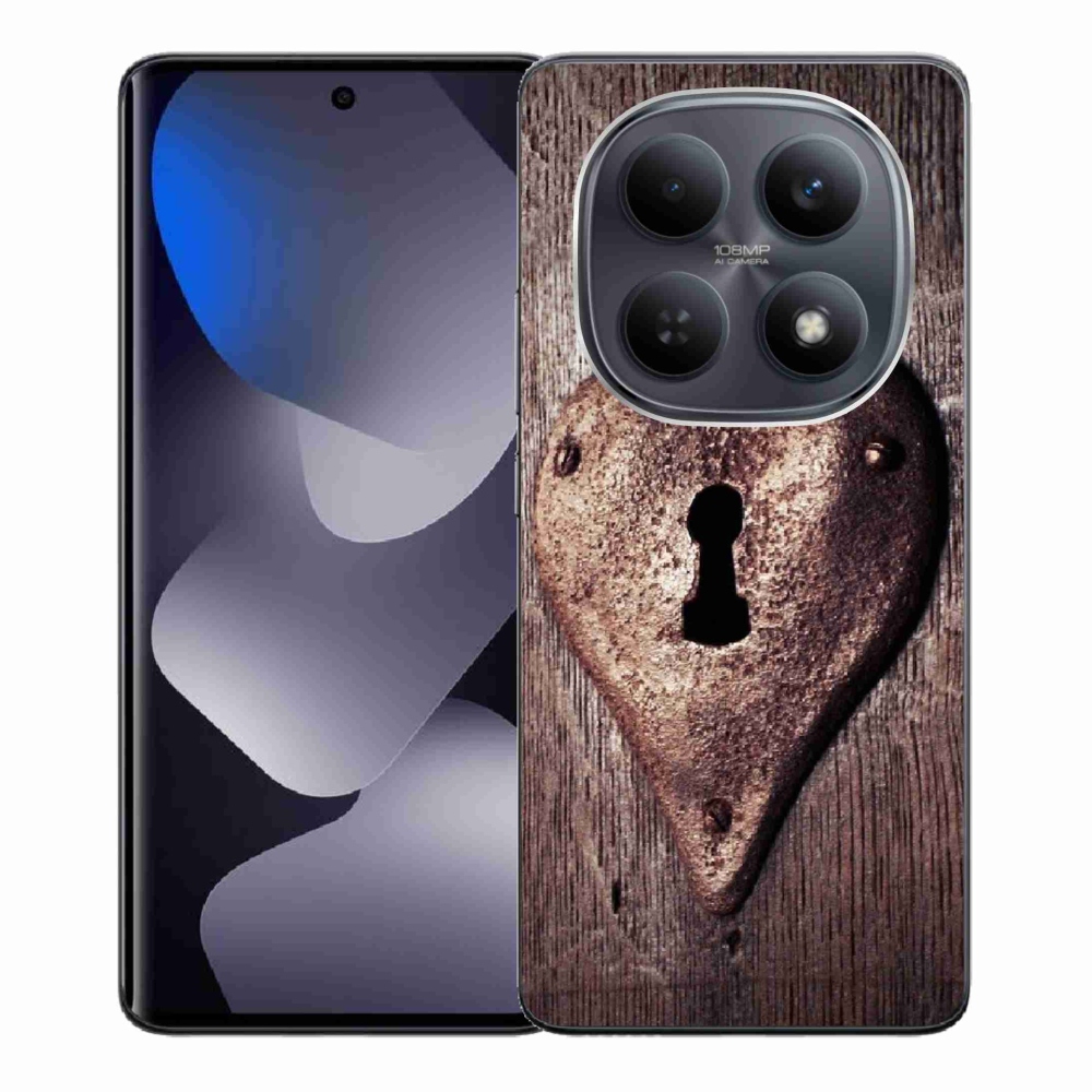 Gelový kryt mmCase na Xiaomi Redmi Note 15 4G - zámek ve tvaru srdce