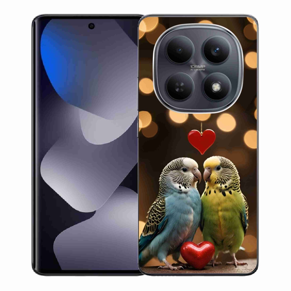 Gelový kryt mmCase na Xiaomi Redmi Note 15 4G - zamilovaní papoušci