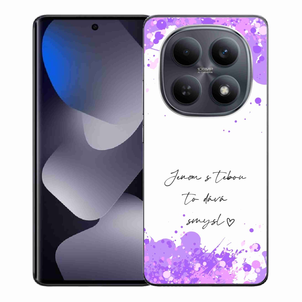 Gelový kryt mmCase na Xiaomi Redmi Note 15 4G - zamilovaný text bílé pozadí