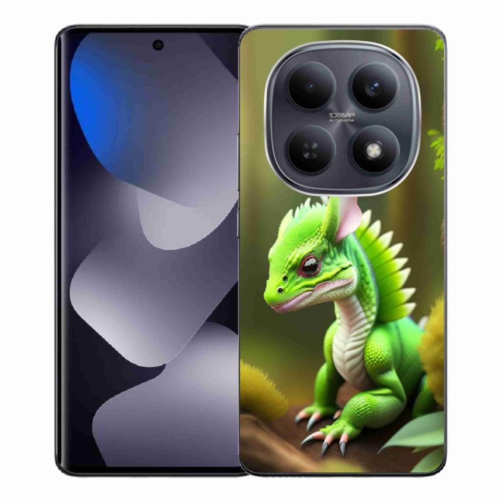 Gelový kryt mmCase na Xiaomi Redmi Note 15 4G - zelený dráček