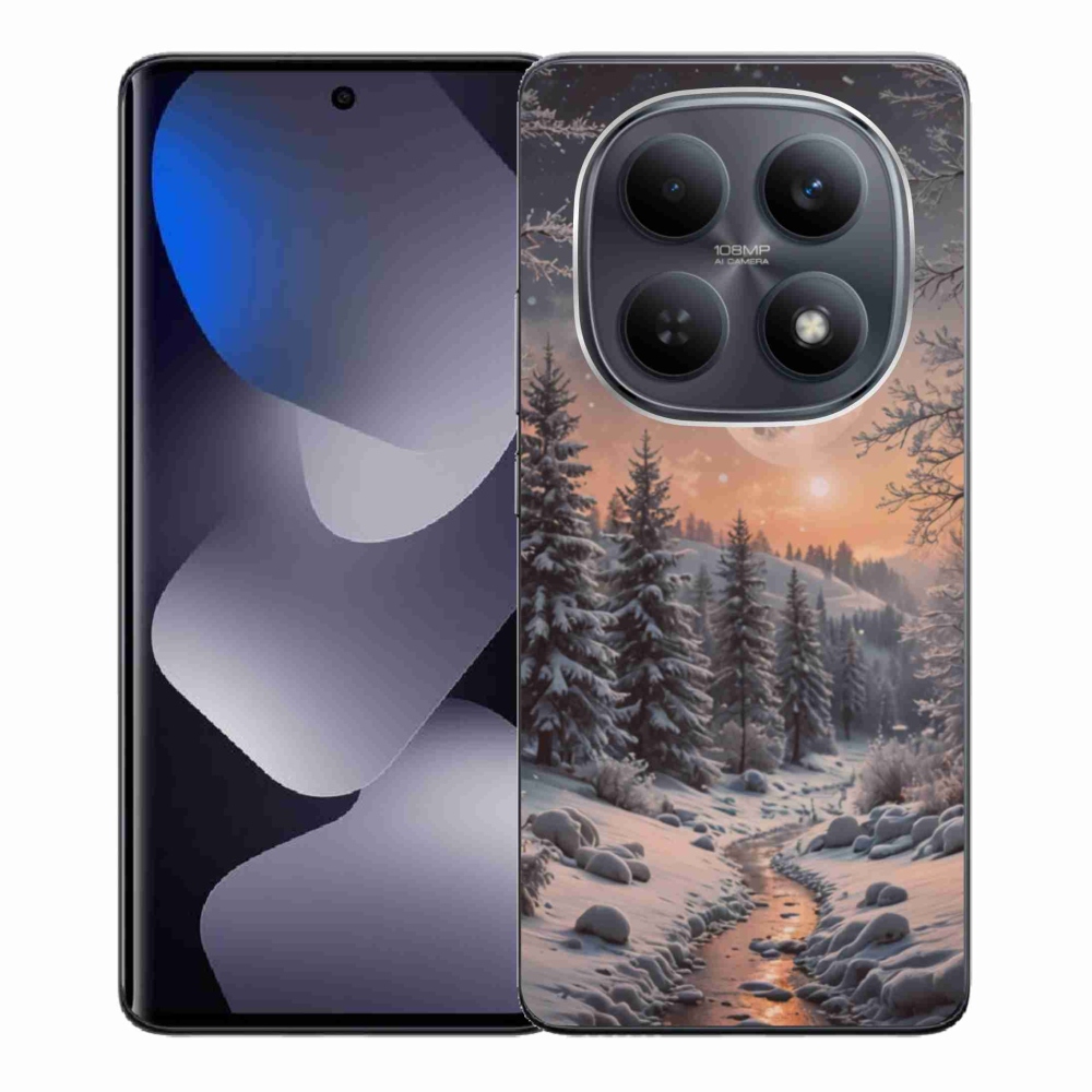 Gelový kryt mmCase na Xiaomi Redmi Note 15 4G - zimní krajina 2
