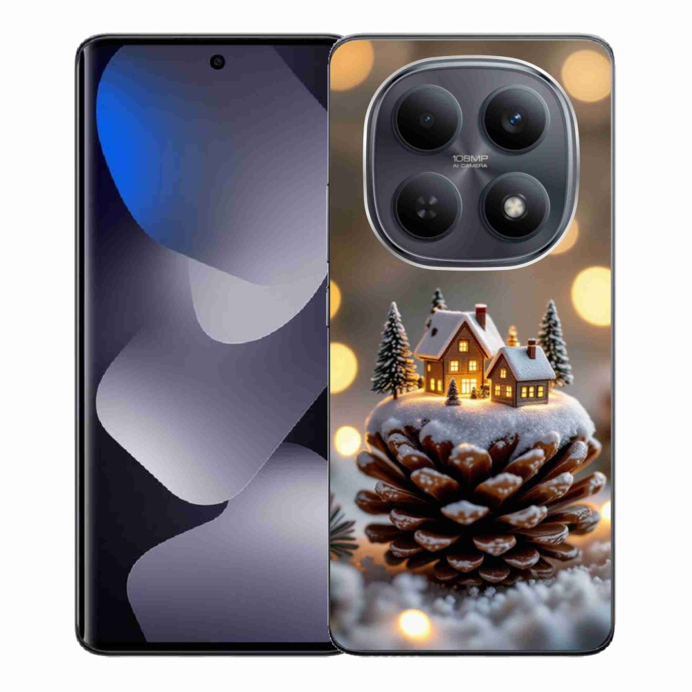 Gelový kryt mmCase na Xiaomi Redmi Note 15 4G - zimní vesnička