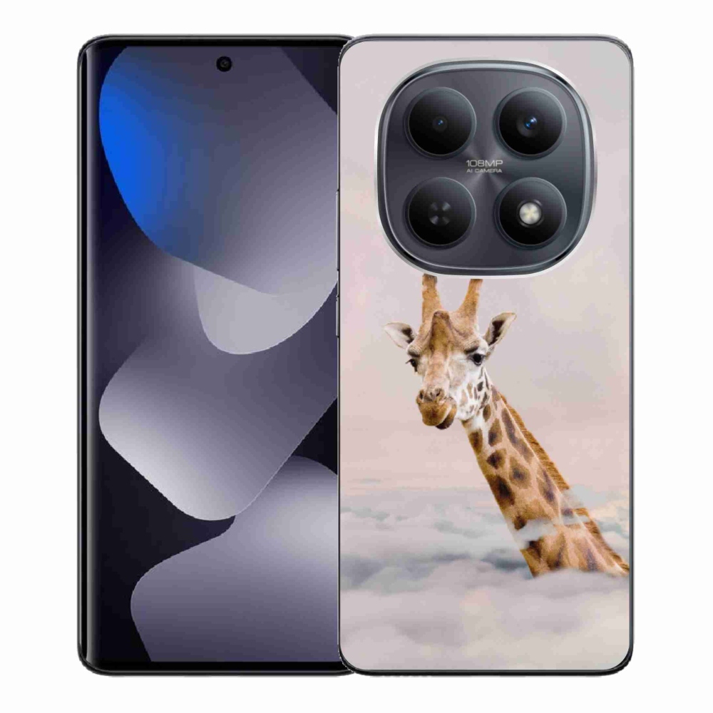 Gelový kryt mmCase na Xiaomi Redmi Note 15 4G - žirafa v oblacích