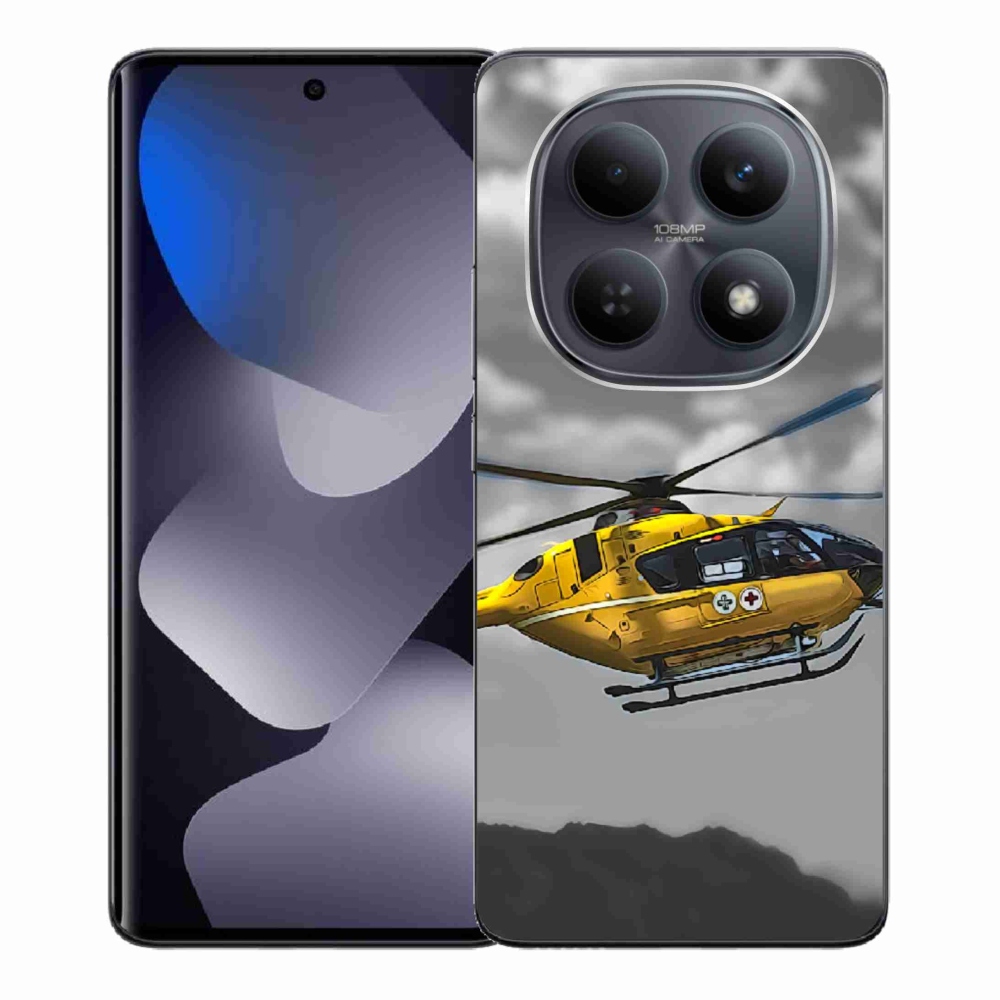 Gelový kryt mmCase na Xiaomi Redmi Note 15 4G - žlutá helikoptéra