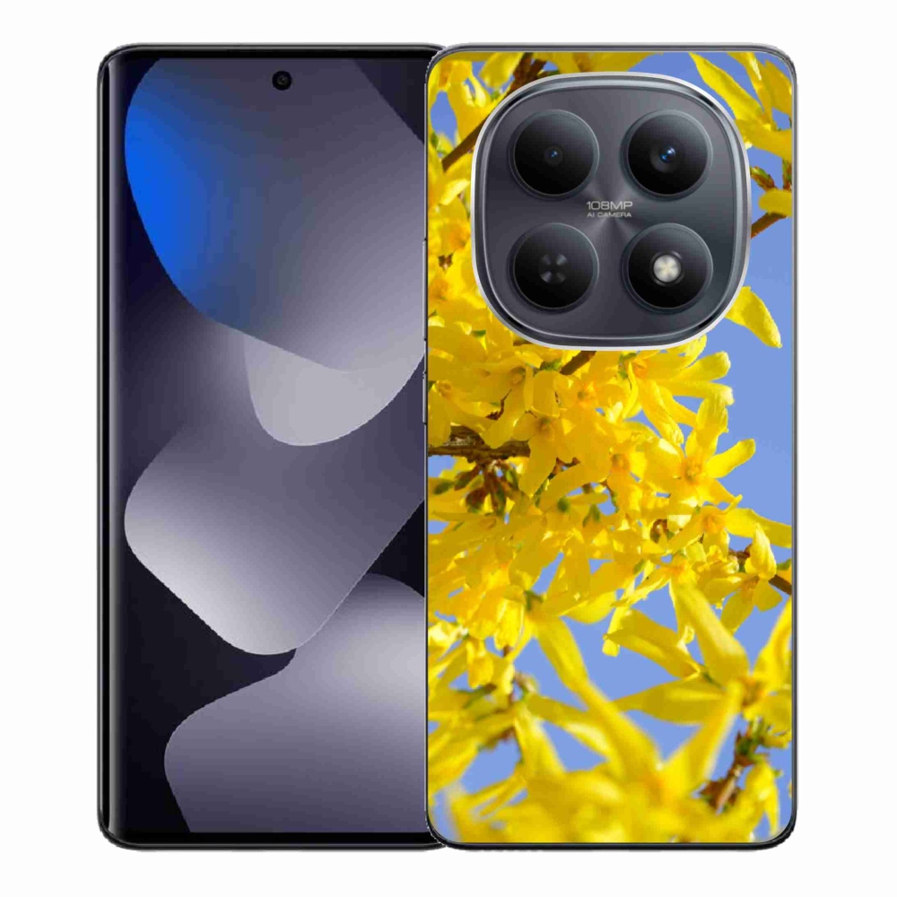 Gelový kryt mmCase na Xiaomi Redmi Note 15 4G - žluté květy