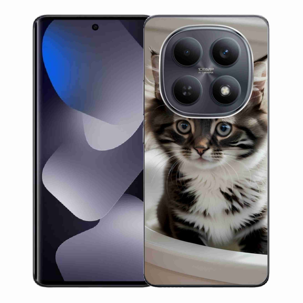 Gelový kryt mmCase na Xiaomi Redmi Note 15 4G - zvědavé kotě